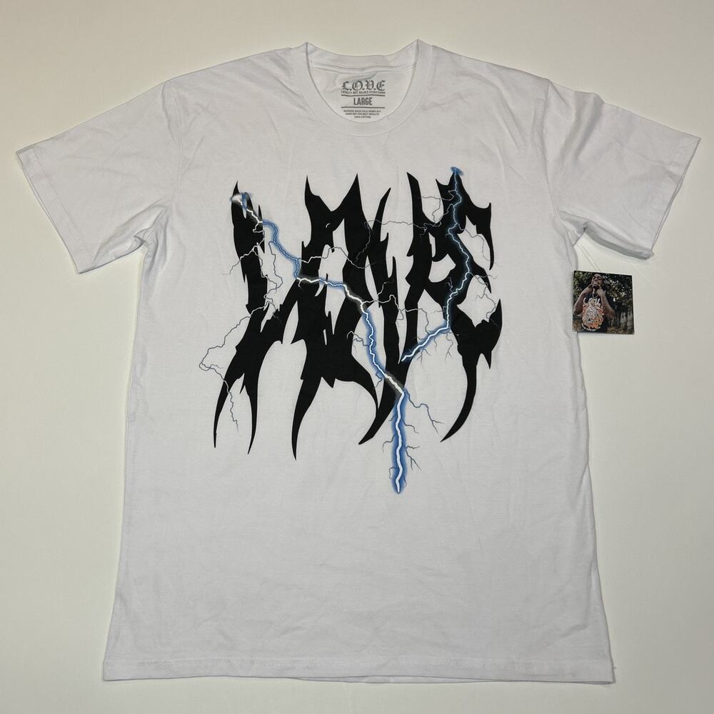 L.O.V.E. Graphic Lightning Bolt T-Shirt Mens Large New With Tags